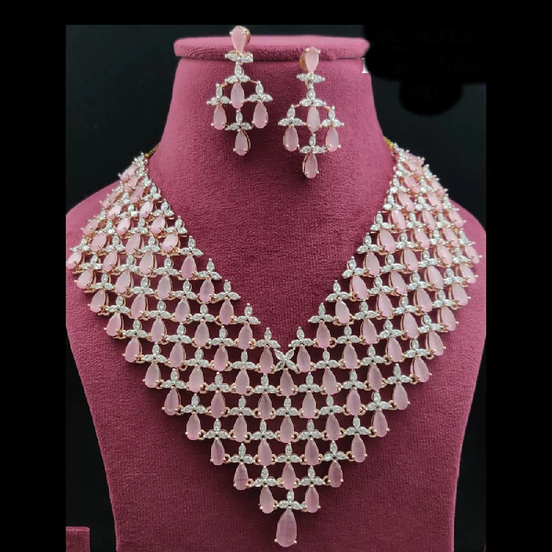 Last Chance To Grab Your Favorite Jewelry At A Discount Vivah Creations American Diamond Necklace Set