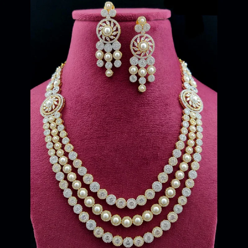 Elegant Jewelry Pieces At Unbelievable Prices Vivah Creations American Diamond Necklace Set