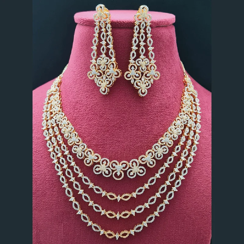 Shop Stylish Jewelry Now And Save Big Vivah Creations American Diamond Necklace Set