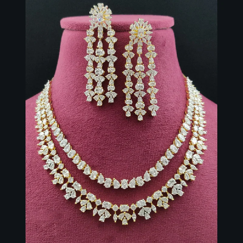 Grab Your Favorite Jewelry At The Lowest Prices Vivah Creations American Diamond Necklace Set