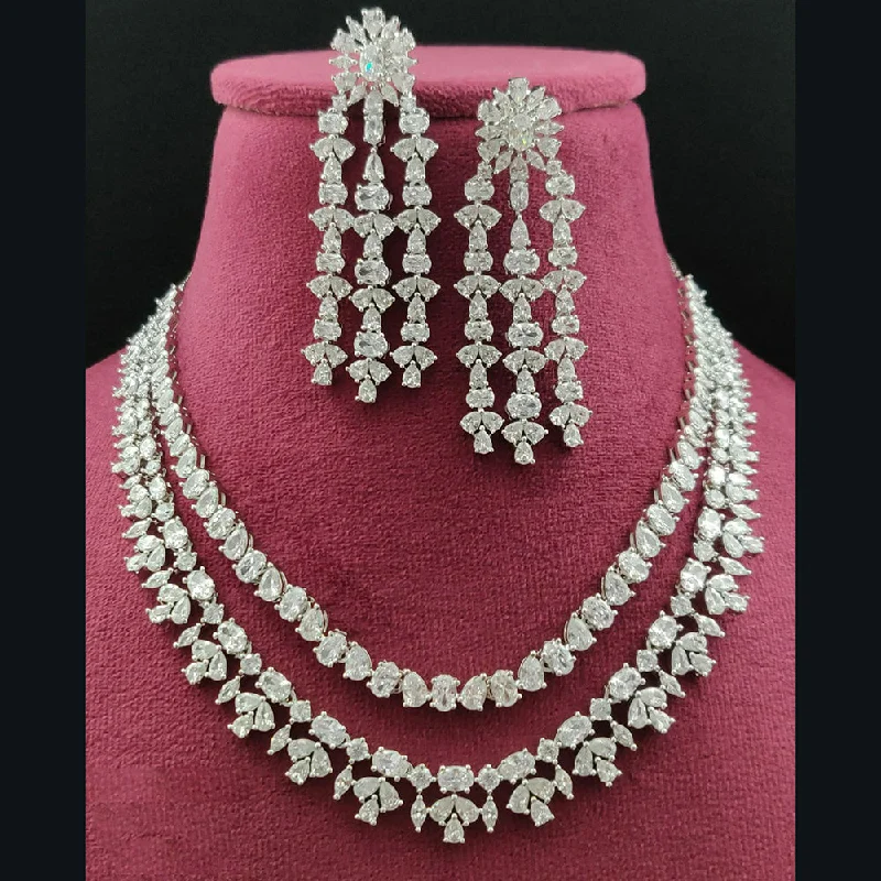 Exclusive Jewelry Offers – Sparkle For Less Vivah Creations American Diamond Necklace Set