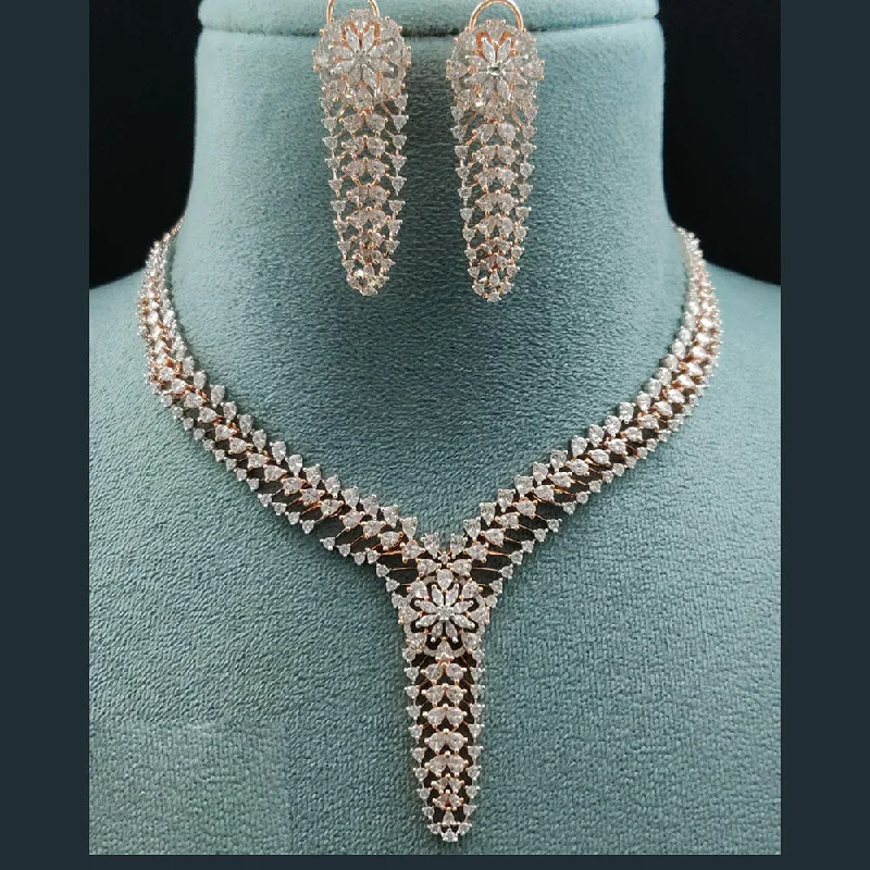 Shop Stylish Jewelry Now And Save Big Vivah Creations American Diamond Necklace Set