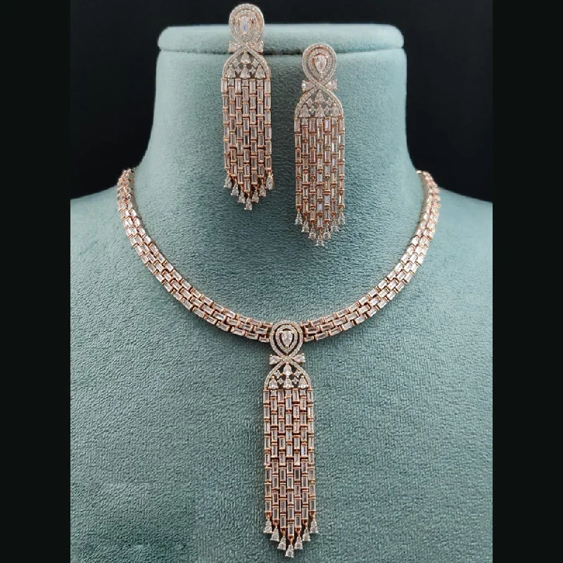 Trending Jewelry Styles Now At Limited-Time Discounts Vivah Creations American Diamond Necklace Set