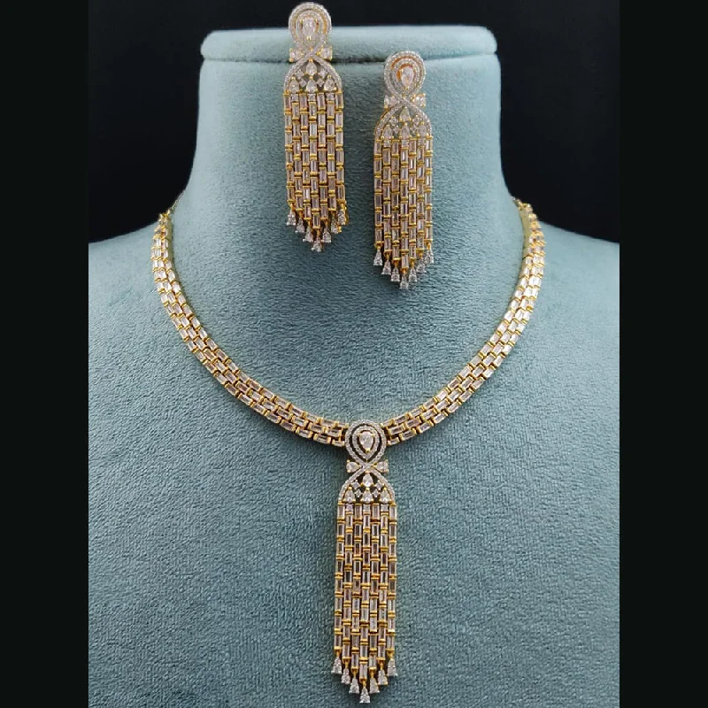 Grab Your Favorite Jewelry At The Lowest Prices Vivah Creations American Diamond Necklace Set