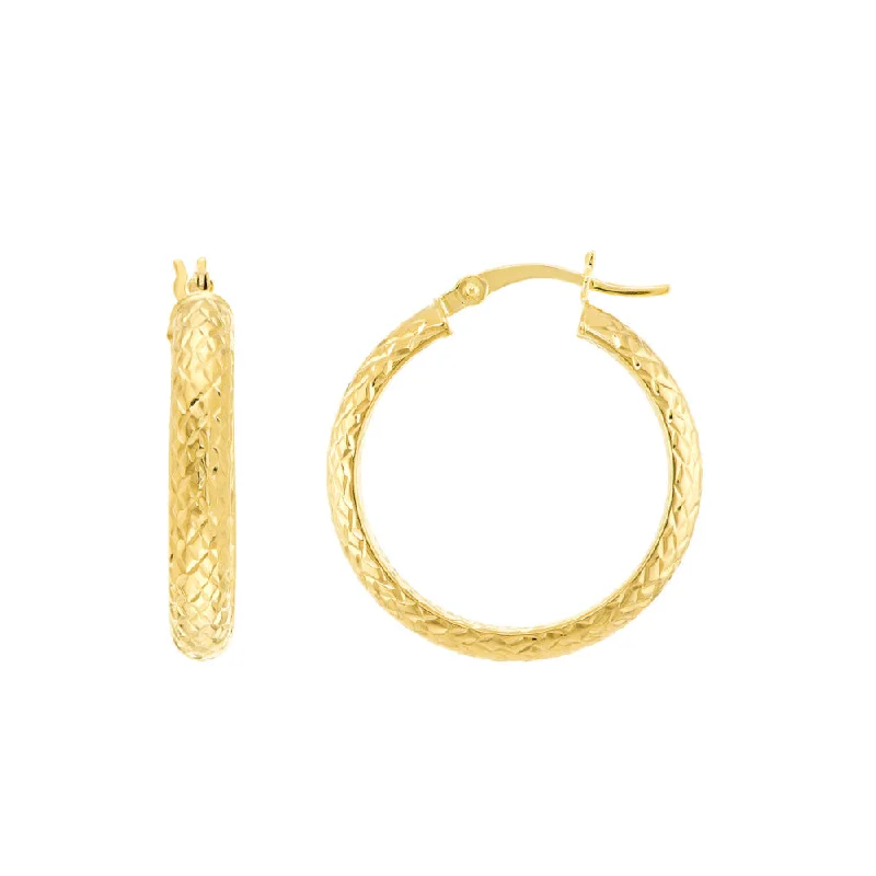 Shine In Style – Shop Jewelry Discounts Today 14k Gold Diamond-Cut Hoop Earrings