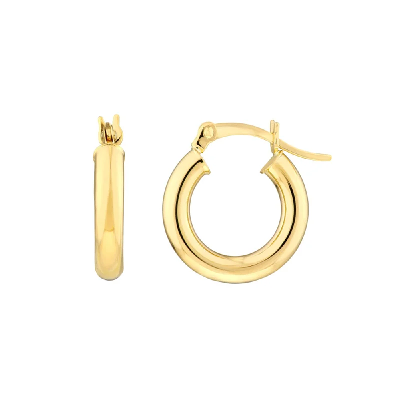 Adjustable Charm Bracelets For A Perfect Fit 14k Gold Round Tube Hoop Earrings
