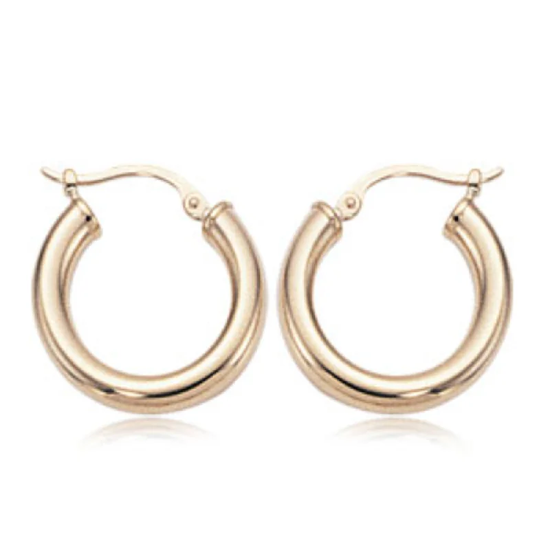 Affordable Glamour – Premium Jewelry For Less 14k Gold Tube Hoop Earrings