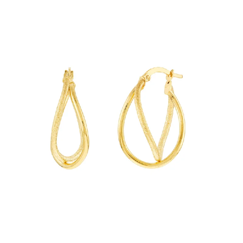 Limited-Time Jewelry Sale – Elegant Styles At Less 14k Polished & Satin Twisted Hoop Earrings