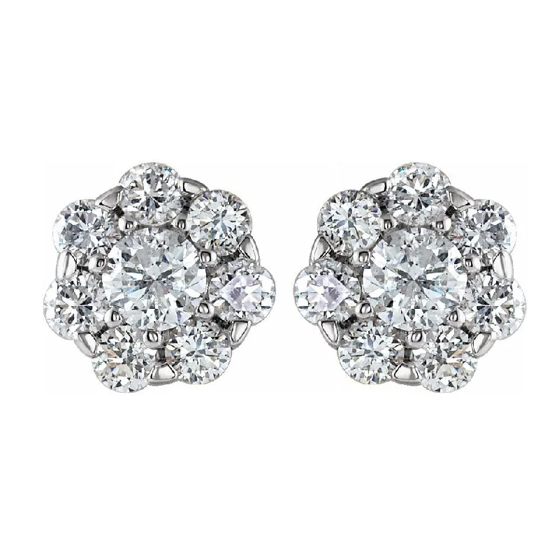 Exclusive Jewelry Bundles At Discounted Rates 14K White Gold 3/8 CTW Diamond Cluster Stud Earrings, 5.5mm Diameter Exclusive Jewelry Bundles At Discounted Rates 14K White Gold 3/8 CTW Diamond Cluster Stud Earrings, 5.5mm Diameter