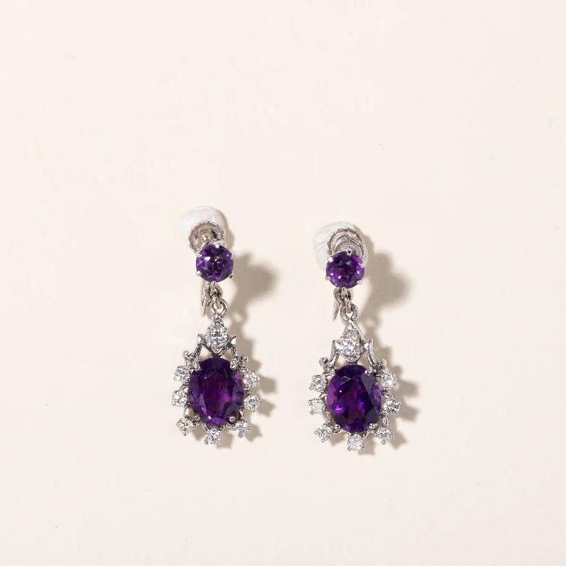 Best Jewelry Deals – Shop Premium Pieces At Great Prices 14k White Gold Amethyst & Diamond Earrings | 6.21ctw, 0.80ctw | Best Jewelry Deals – Shop Premium Pieces At Great Prices 14k White Gold Amethyst & Diamond Earrings | 6.21ctw, 0.80ctw |