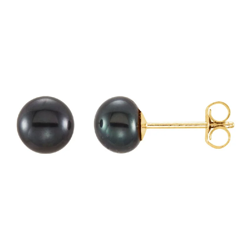 Affordable Luxury Jewelry – Style At A Great Price 14K Yellow Gold Black Freshwater Cultured Pearl Stud Earrings Affordable Luxury Jewelry – Style At A Great Price 14K Yellow Gold Black Freshwater Cultured Pearl Stud Earrings