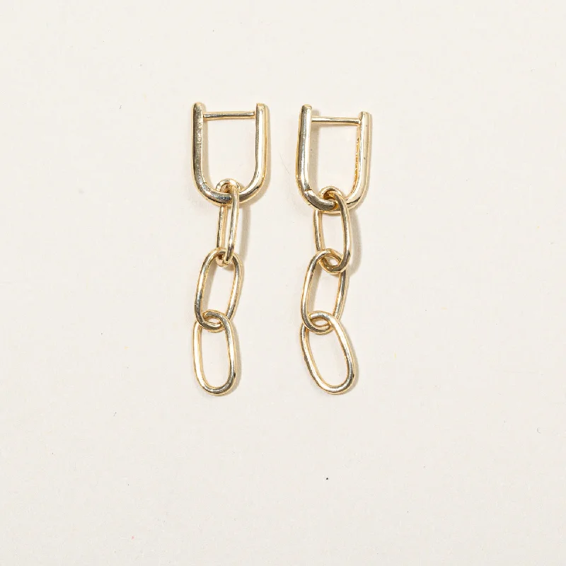 Special Deals On Handcrafted And Designer Jewelry 14k Yellow Gold Chain Link Drop Earrings Special Deals On Handcrafted And Designer Jewelry 14k Yellow Gold Chain Link Drop Earrings