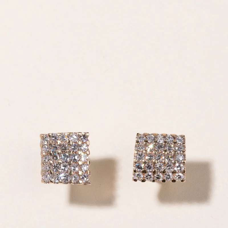Huge Savings On Timeless Jewelry Collections 14K Yellow Gold Cluster Diamond Earrings | 1.13ctw Huge Savings On Timeless Jewelry Collections 14K Yellow Gold Cluster Diamond Earrings | 1.13ctw