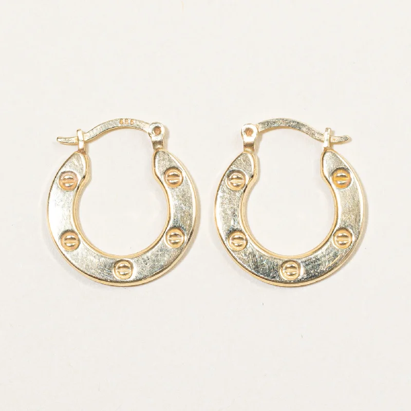 Luxury Jewelry Sale – Sparkle For Less 14k Yellow Gold Hoop Earrings