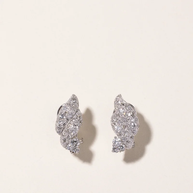 Elegant Jewelry Pieces At Unbelievable Prices 18k White Gold Diamond Earring | 1.49ctw Elegant Jewelry Pieces At Unbelievable Prices 18k White Gold Diamond Earring | 1.49ctw
