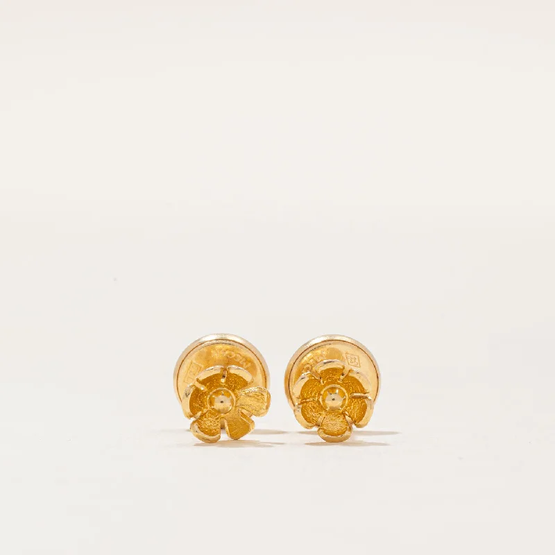Exclusive Jewelry Sale – Grab Timeless Pieces Now 18k Yellow Gold Flower Earrings