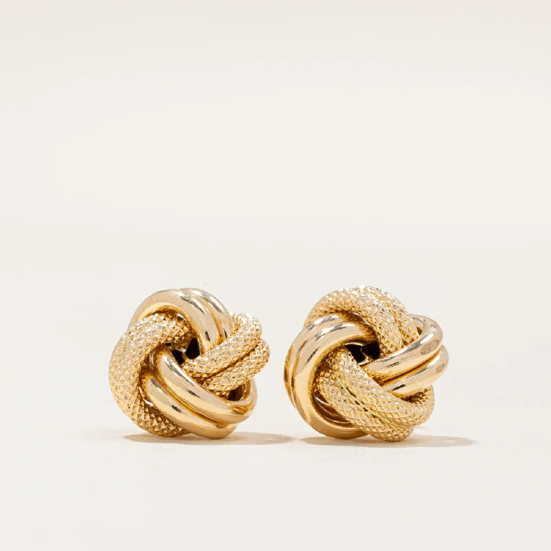 Sparkle On A Budget – Fine Jewelry For Less 18k Yellow Gold Knot Earrings