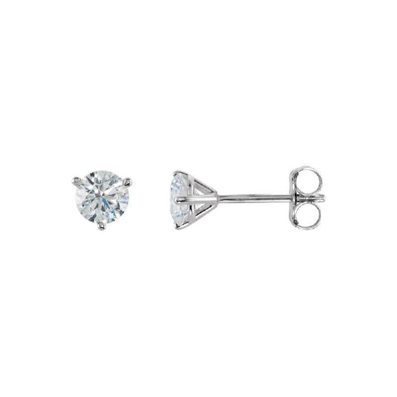 Sparkle On A Budget – Fine Jewelry For Less 3/4 Cttw Round Diamond Friction Back Stud Earrings in 14k White Gold Sparkle On A Budget – Fine Jewelry For Less 3/4 Cttw Round Diamond Friction Back Stud Earrings in 14k White Gold