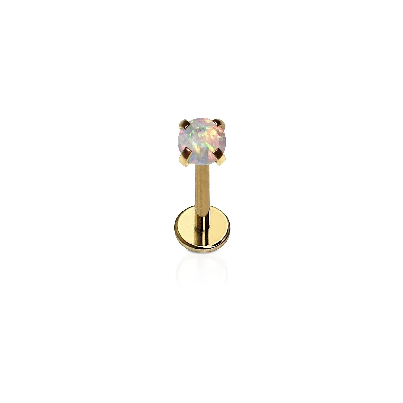 Seasonal Jewelry Sale – Upgrade Your Style Today 3 mm Opal Pronged Flat Back Stud