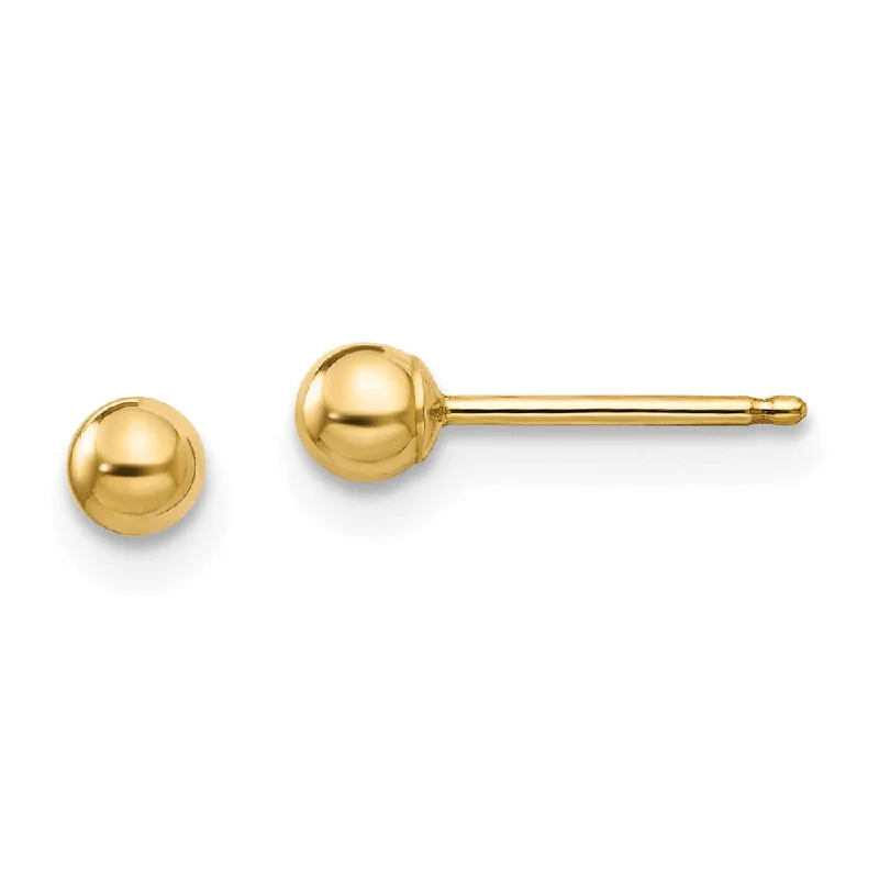 Holiday Jewelry Sale – Perfect Gifts At The Best Prices 3mm Polished Ball Silicone Back Stud Earrings in 14k Yellow Gold Holiday Jewelry Sale – Perfect Gifts At The Best Prices 3mm Polished Ball Silicone Back Stud Earrings in 14k Yellow Gold