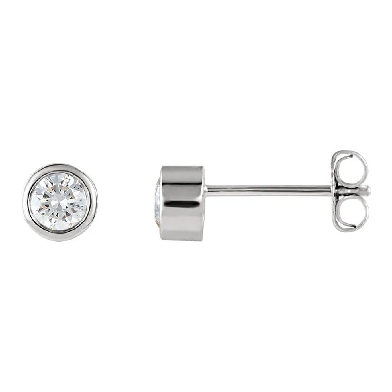 Flash Sale On Stunning Jewelry – Limited Stock Available 4.1mm Platinum 1/2 CTW (G-H, I1) Bezel Set Diamond Stud Earrings Flash Sale On Stunning Jewelry – Limited Stock Available 4.1mm Platinum 1/2 CTW (G-H, I1) Bezel Set Diamond Stud Earrings