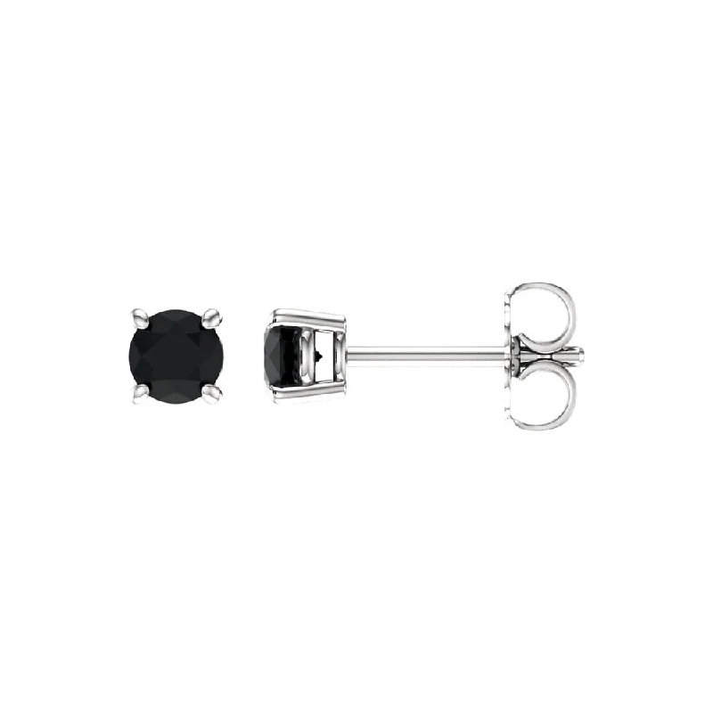 Your Dream Jewelry At Dream Prices – Shop Now 4mm Round Black Onyx Stud Earrings in 14k White Gold Your Dream Jewelry At Dream Prices – Shop Now 4mm Round Black Onyx Stud Earrings in 14k White Gold