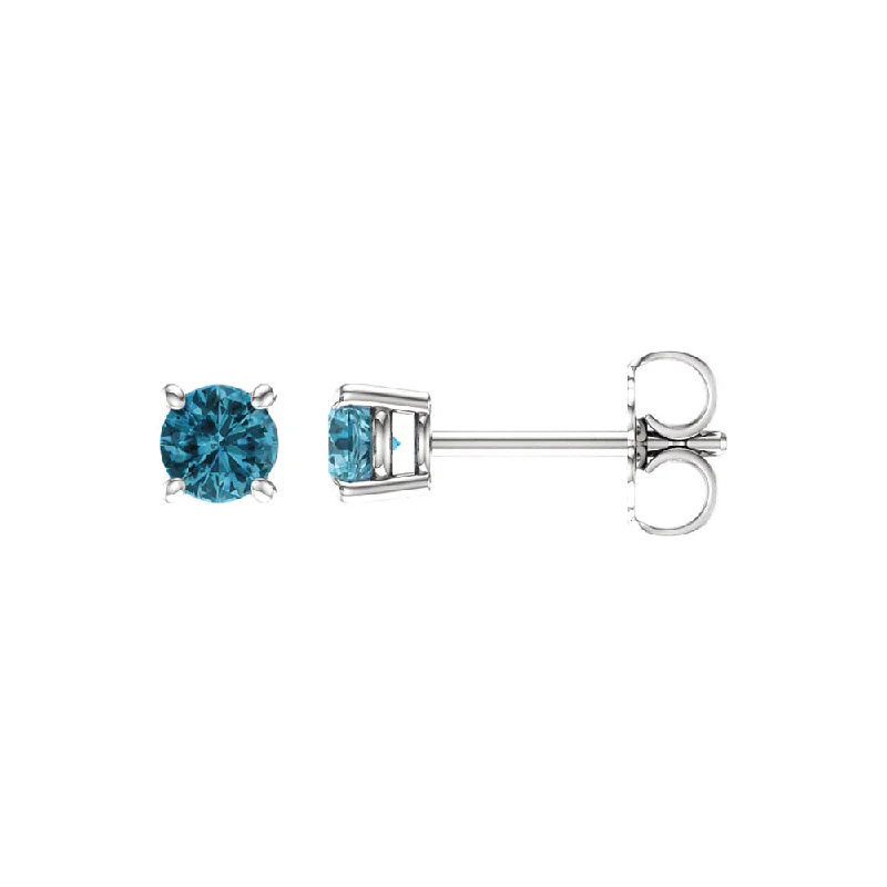 Jewelry Sale Bonanza – Grab Your Sparkle Now 4mm Round Blue Zircon Stud Earrings in 14k White Gold Jewelry Sale Bonanza – Grab Your Sparkle Now 4mm Round Blue Zircon Stud Earrings in 14k White Gold