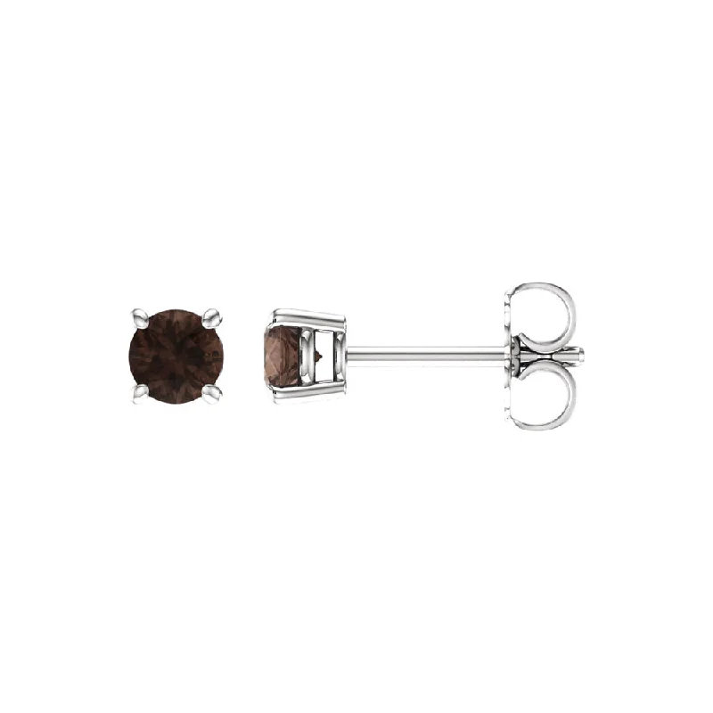 Best Jewelry Sale – Shop Exclusive Designs Now 4mm Round Smoky Quartz Stud Earrings in 14k White Gold Best Jewelry Sale – Shop Exclusive Designs Now 4mm Round Smoky Quartz Stud Earrings in 14k White Gold