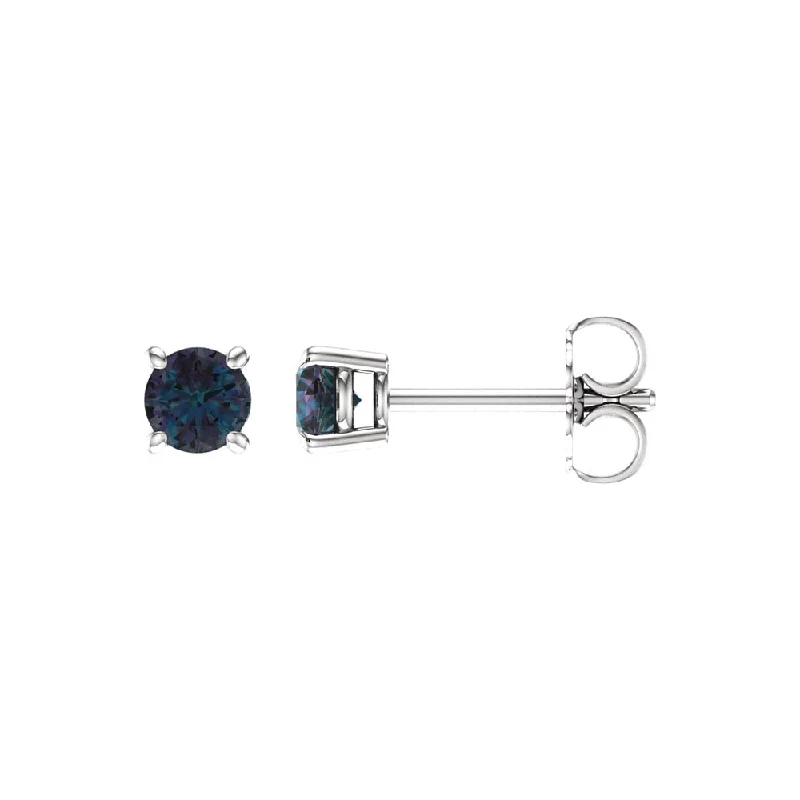 Elevate Your Jewelry Collection With Limited-Time Savings 4mm Stud Earrings in 14k White Gold with Lab Created Alexandrite Elevate Your Jewelry Collection With Limited-Time Savings 4mm Stud Earrings in 14k White Gold with Lab Created Alexandrite