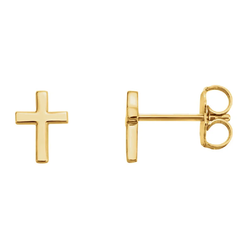 Flash Deals On Fine Jewelry – Shop Before It's Gone 5.5 x 7.5mm (3/16 x 1/4 Inch) 14k Yellow Gold Tiny Cross Stud Earrings Flash Deals On Fine Jewelry – Shop Before It's Gone 5.5 x 7.5mm (3/16 x 1/4 Inch) 14k Yellow Gold Tiny Cross Stud Earrings