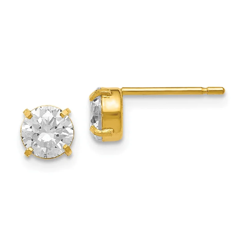 The Jewelry Sale You've Been Waiting For Is Here 5mm Cubic Zirconia Stud Earrings in 14k Yellow Gold The Jewelry Sale You've Been Waiting For Is Here 5mm Cubic Zirconia Stud Earrings in 14k Yellow Gold