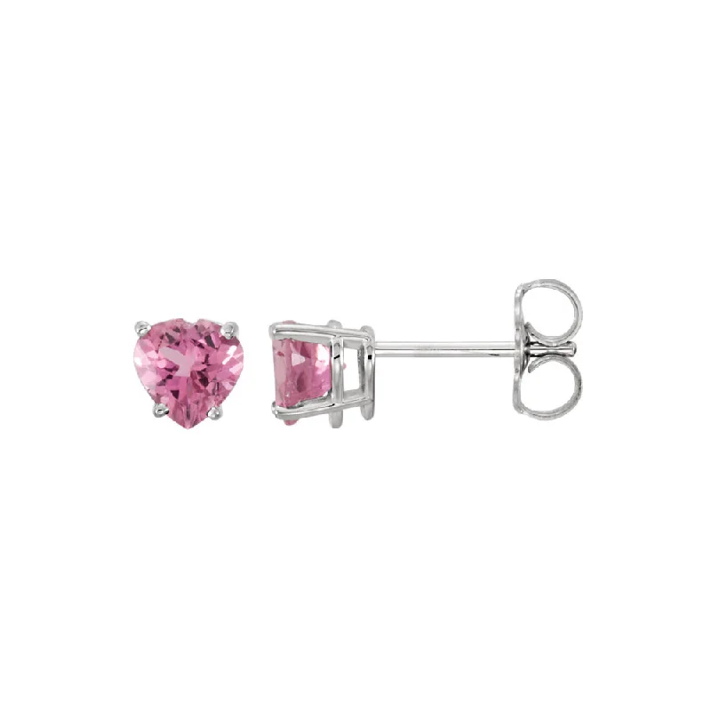 Timeless Elegance Now At Special Discounts 5mm Pink Tourmaline Heart Stud Earrings in 14k White Gold Timeless Elegance Now At Special Discounts 5mm Pink Tourmaline Heart Stud Earrings in 14k White Gold