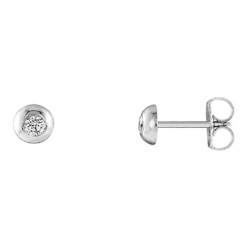 Jewelry Clearance Event – Stock Up Before It's Over 5mm Platinum 1/8 CTW (G-H, SI2-SI3) Diamond Domed Stud Earrings Jewelry Clearance Event – Stock Up Before It's Over 5mm Platinum 1/8 CTW (G-H, SI2-SI3) Diamond Domed Stud Earrings
