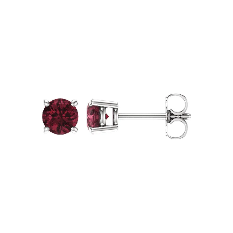 Buy More, Save More On Stunning Jewelry Pieces 5mm Round Mozambique Garnet Stud Earrings in 14k White Gold Buy More, Save More On Stunning Jewelry Pieces 5mm Round Mozambique Garnet Stud Earrings in 14k White Gold