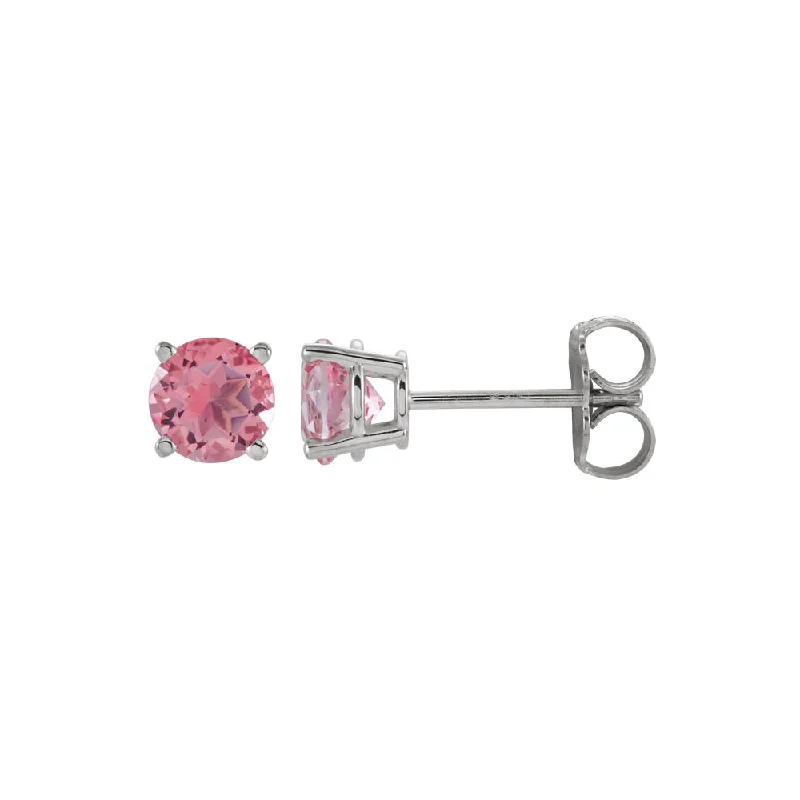 Seasonal Jewelry Sale – Upgrade Your Collection 5mm Round Pink Tourmaline Stud Earrings in 14k White Gold Seasonal Jewelry Sale – Upgrade Your Collection 5mm Round Pink Tourmaline Stud Earrings in 14k White Gold