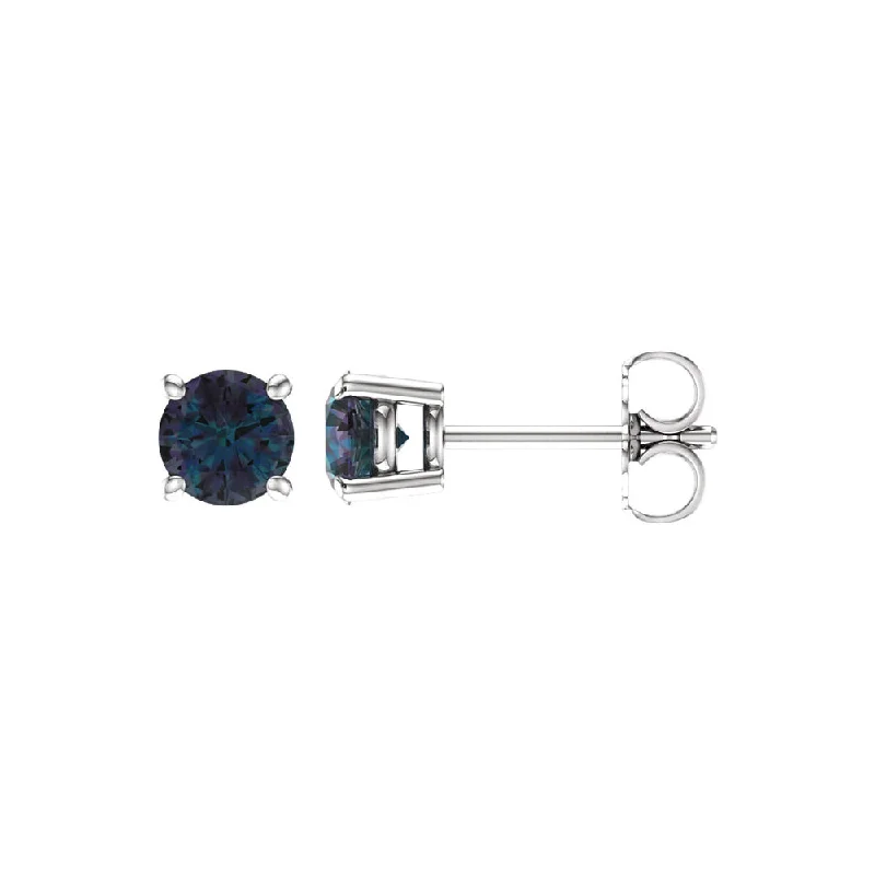 Bold And Beautiful Jewelry Now At Irresistible Prices 5mm Stud Earrings in 14k White Gold with Lab Created Alexandrite Bold And Beautiful Jewelry Now At Irresistible Prices 5mm Stud Earrings in 14k White Gold with Lab Created Alexandrite