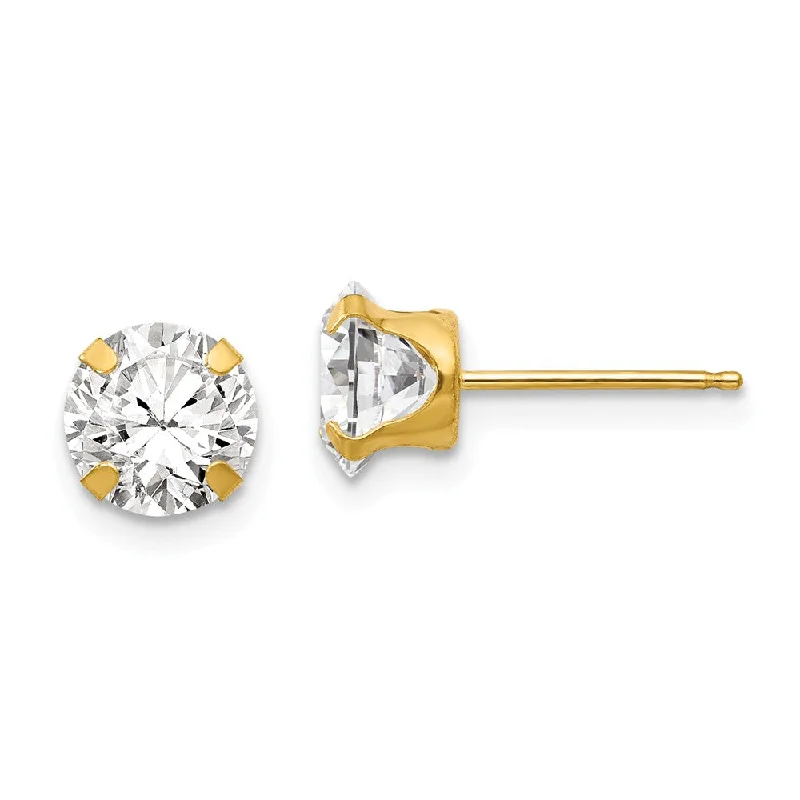 Exclusive Jewelry Bundles At Discounted Prices 6.5mm Round Cubic Zirconia Stud Earrings in 14k Yellow Gold Exclusive Jewelry Bundles At Discounted Prices 6.5mm Round Cubic Zirconia Stud Earrings in 14k Yellow Gold