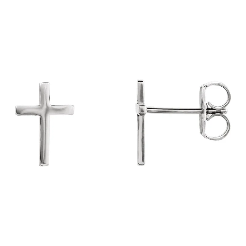 Bohemian-Inspired Jewelry For Free-Spirited Fashion 7 x 10mm (1/4 x 3/8 Inch) Sterling Silver Small Cross Stud Earrings Bohemian-Inspired Jewelry For Free-Spirited Fashion 7 x 10mm (1/4 x 3/8 Inch) Sterling Silver Small Cross Stud Earrings