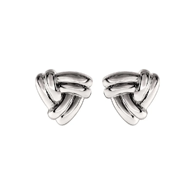 Jewelry Deals That Outshine The Rest 8mm Trinity Knot Stud Earrings in 14k White Gold Jewelry Deals That Outshine The Rest 8mm Trinity Knot Stud Earrings in 14k White Gold