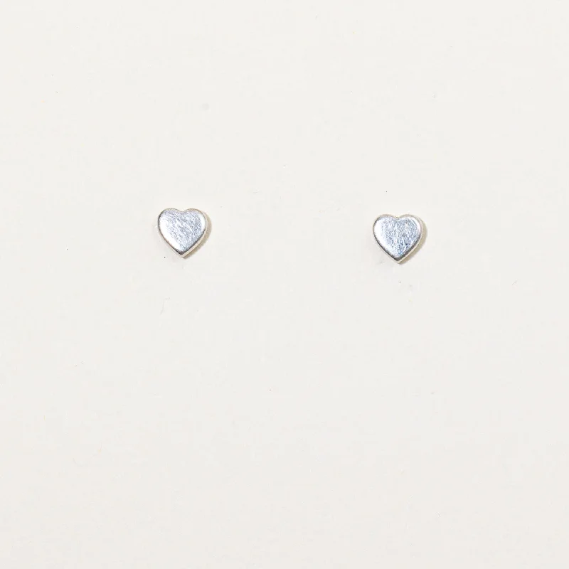 Delicate Crystal Jewelry For Sophisticated Charm 9k White Gold Heart Earrings