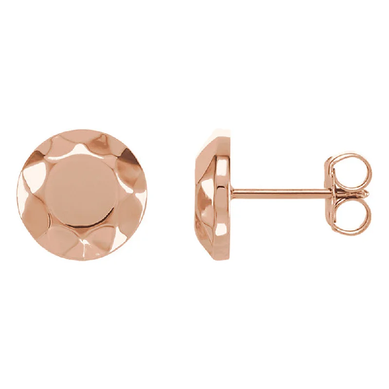 Exclusive Gemstone Jewelry Markdowns – Shop Now 9mm (3/8 Inch) 14k Rose Gold Faceted Circle Stud Earrings Exclusive Gemstone Jewelry Markdowns – Shop Now 9mm (3/8 Inch) 14k Rose Gold Faceted Circle Stud Earrings