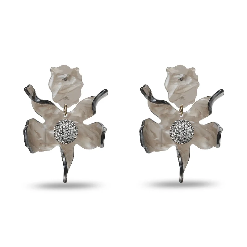 Get The Sparkle You Love At Prices You Adore ABALONE CRYSTAL LILY EARRINGS