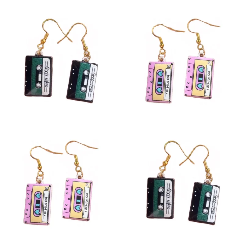 High-Quality Gemstone Jewelry For Special Occasions Adorable Retro Tape Deck Earrings