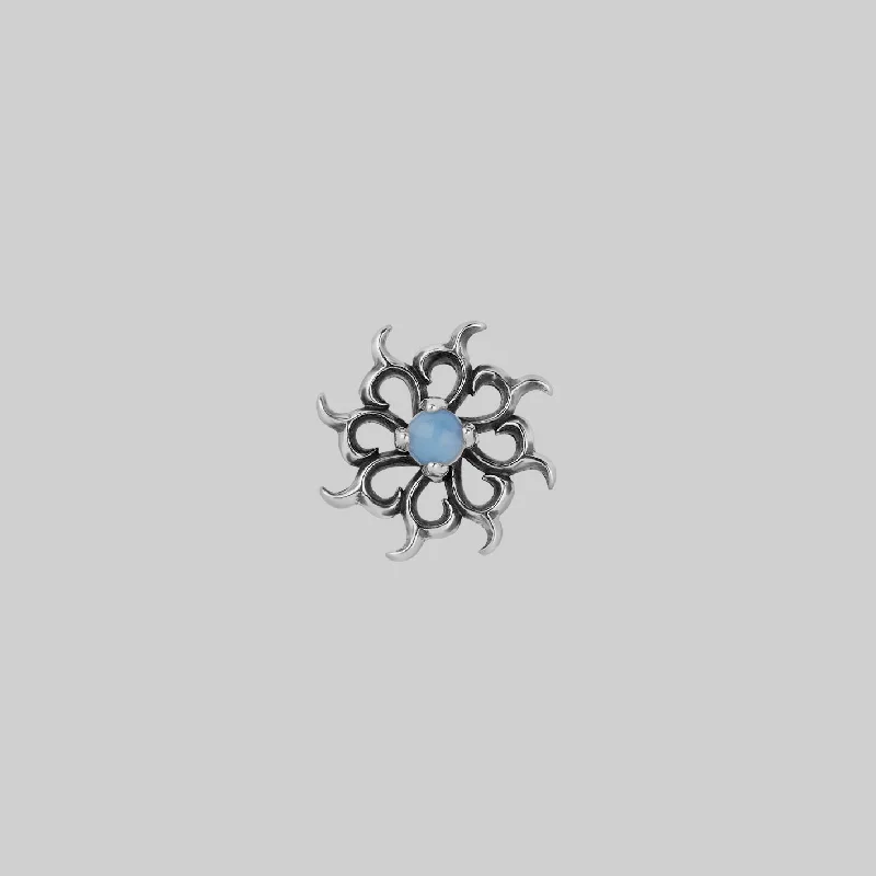 Customized Silver Jewelry For Unique Style ANDROMEDA. Pinwheel Nebula Opalite Stud Earring - Silver Customized Silver Jewelry For Unique Style ANDROMEDA. Pinwheel Nebula Opalite Stud Earring - Silver