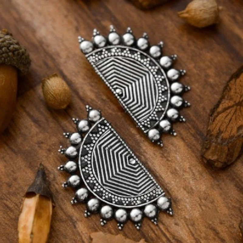 Trending Jewelry Styles Now At Limited-Time Discounts Bevy Pearls Oxidised Plated Stud Earrings Trending Jewelry Styles Now At Limited-Time Discounts Bevy Pearls Oxidised Plated Stud Earrings