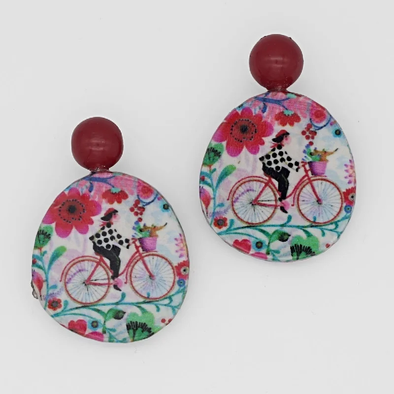 Unmissable Jewelry Discounts – Elevate Your Look For Less Bicycle Decoupage Earrings