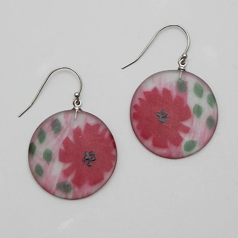 Your Perfect Accessory Now At The Best Price Red Veronica Frosted Flower Earrings