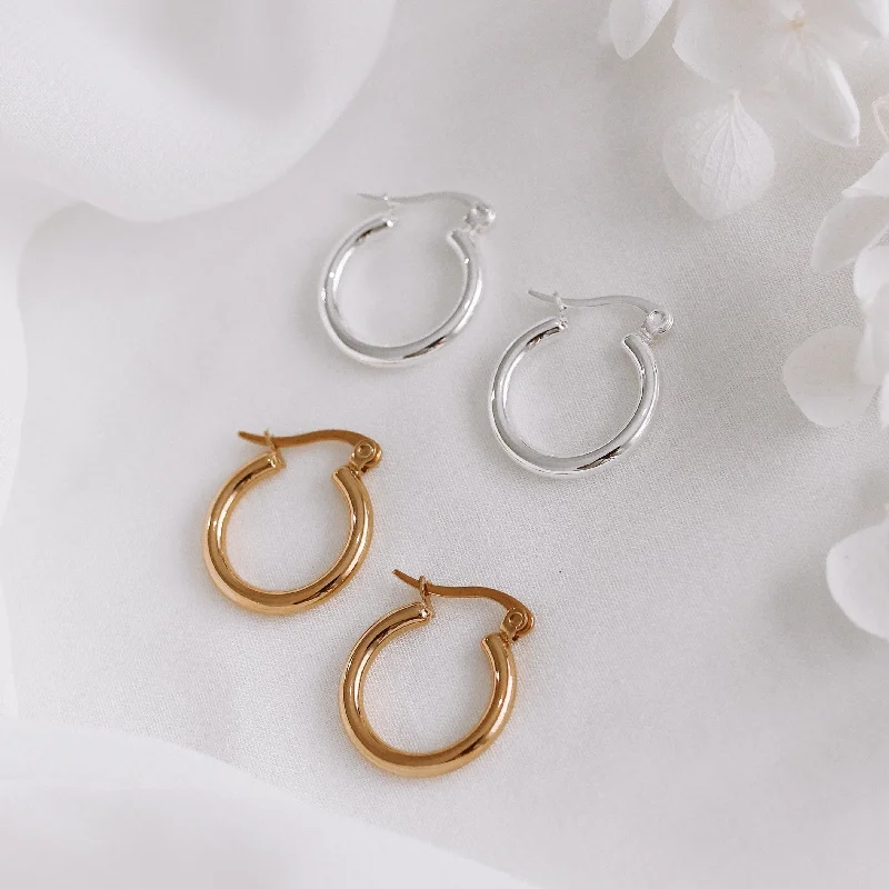 Chic And Stylish Jewelry At Exclusive Prices Chaya - Gold or Silver Plated Stainless Steel Hoops