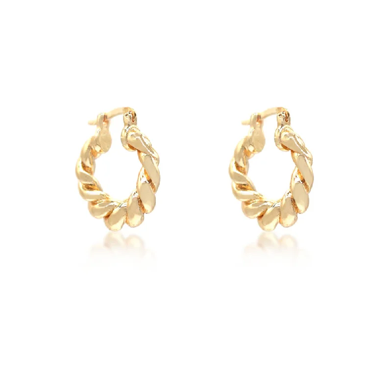 Unique Jewelry For Less – Shop The Sale Now Crescent Twist Hoop Earring