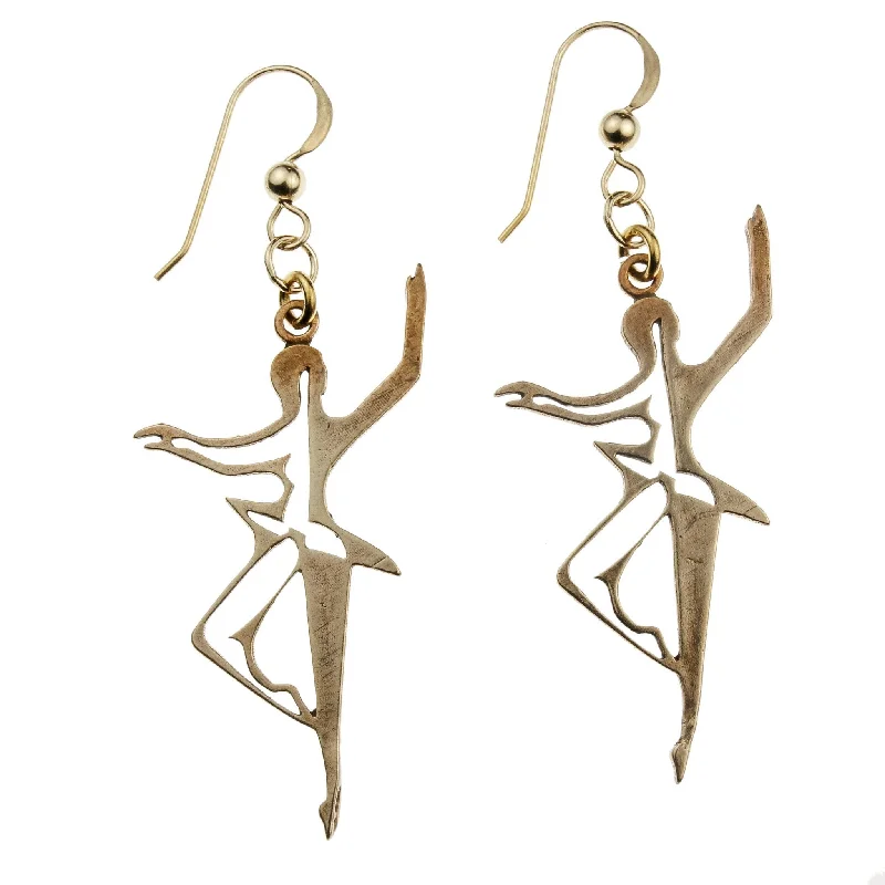 Shop Elegant Jewelry At Unbeatable Prices Dancing for Peace Peace Bronze Earrings on French Hooks